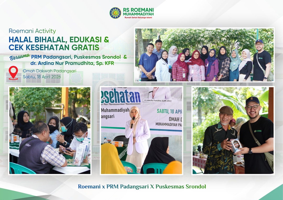 Roemani News: RS Roemani Gandeng Puskesmas Srondol, Hadirkan Cek Kesehatan Gratis di Halal Bihalal PRM Padangsari